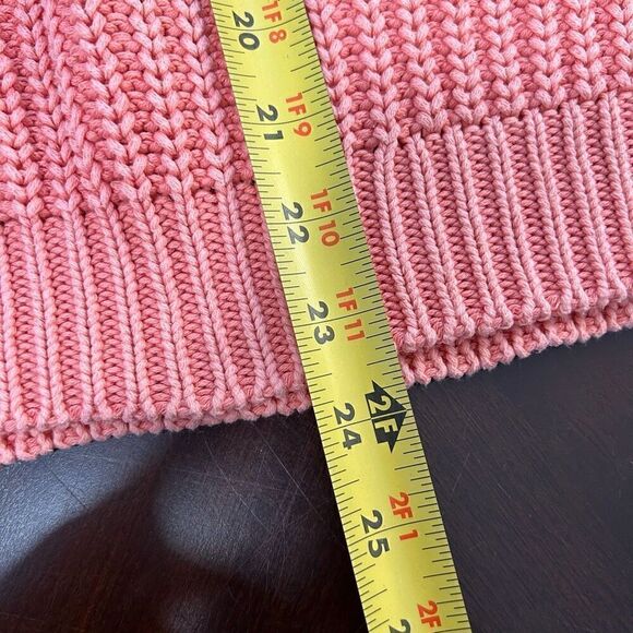 Anthropologie Maeve Mackenzie Chunky Knit Pink Sweater Size M - Picture 13 of 14